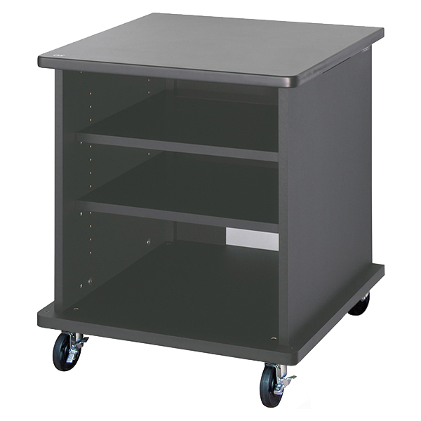 AVキャビネット/ノーマルキャビネット700タイプ/棚板/100φキャスター/ブラック/ガラス扉