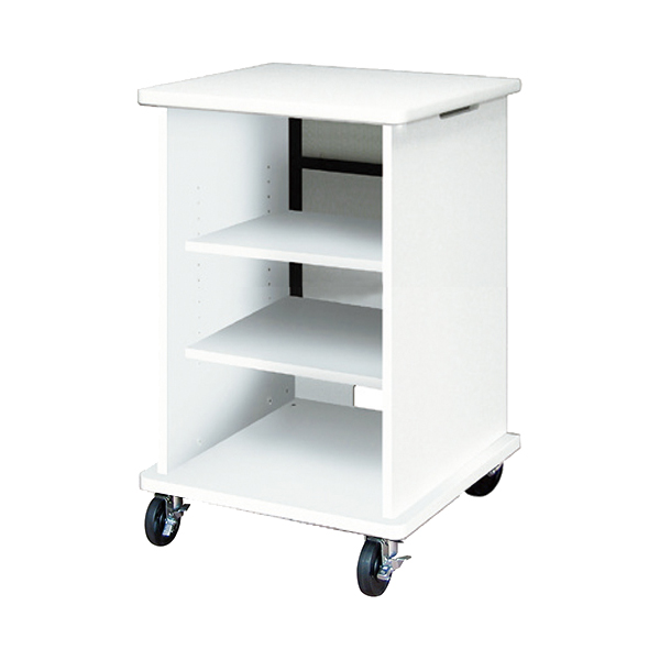 AVキャビネット/ノーマルキャビネット900タイプ/棚板/100φキャスター/ホワイト/扉なし