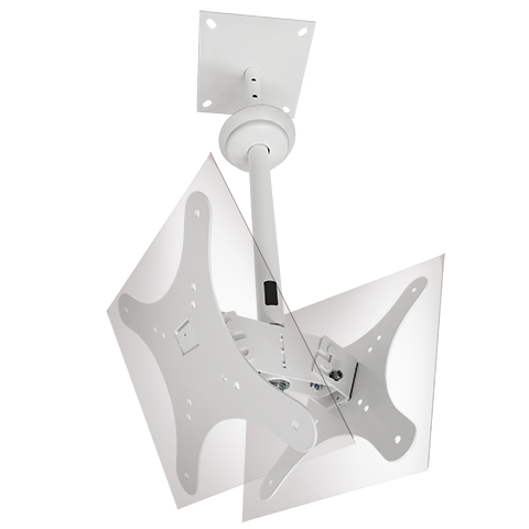 小型ディスプレイハンガー（両面ショートアタッチメント）/パイプDセット/ホワイト