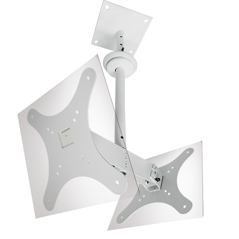 小型ディスプレイハンガー（両面ロングアタッチメント）/パイプFセット/ホワイト