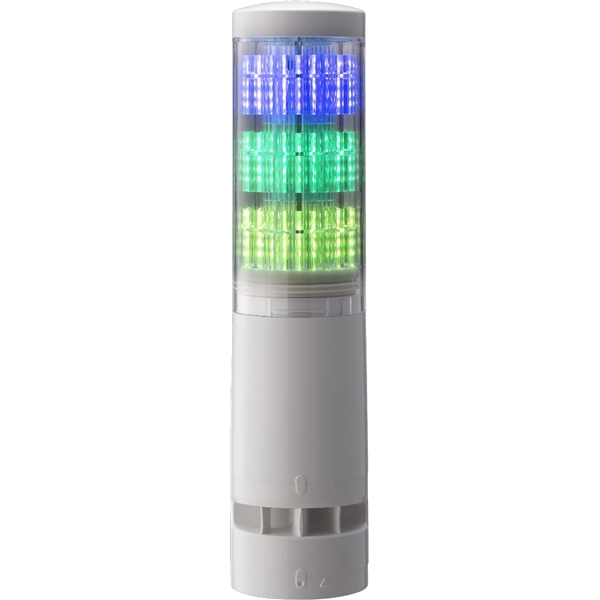 積層情報表示灯 レボライト LA6型 3段/オフホワイト/点滅・ブザー