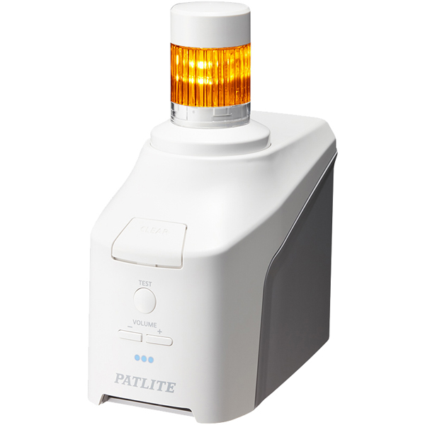 音声対応ネットワーク制御信号灯 直径40mm/1段/黄/デジタルIO搭載モデル/ACアダプタ付属