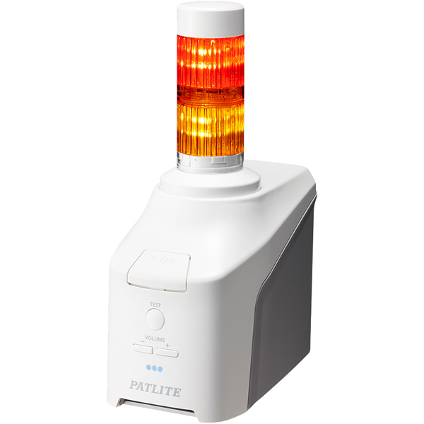 音声対応ネットワーク制御信号灯 直径40mm/2段/赤黄/ACアダプタ付属