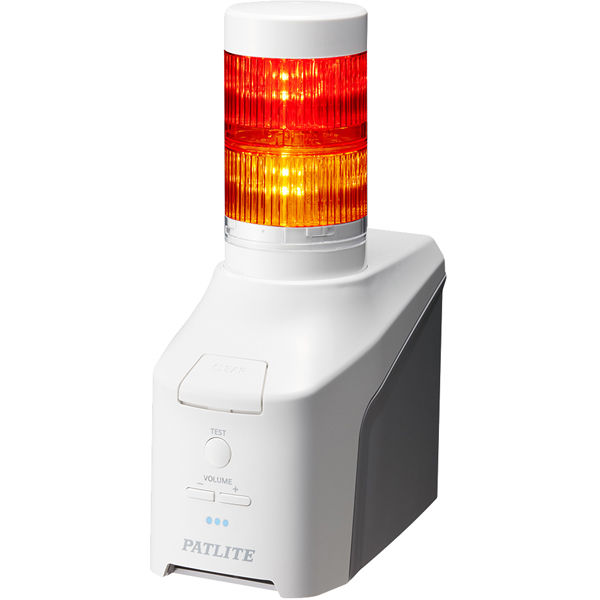 音声対応ネットワーク制御信号灯 直径60mm/2段/赤黄/ACアダプタ付属