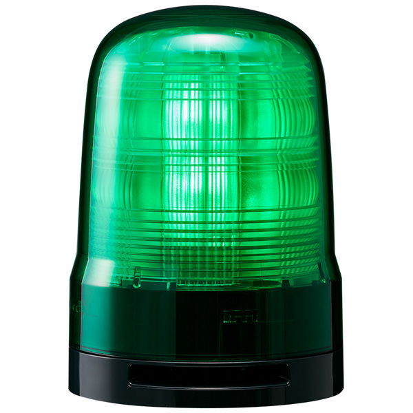 中型LED回転灯 緑 AC100～240V ブザー付き