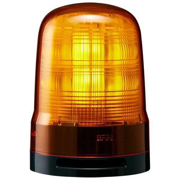 中型LED回転灯 黄 AC100～240V ブザー付き