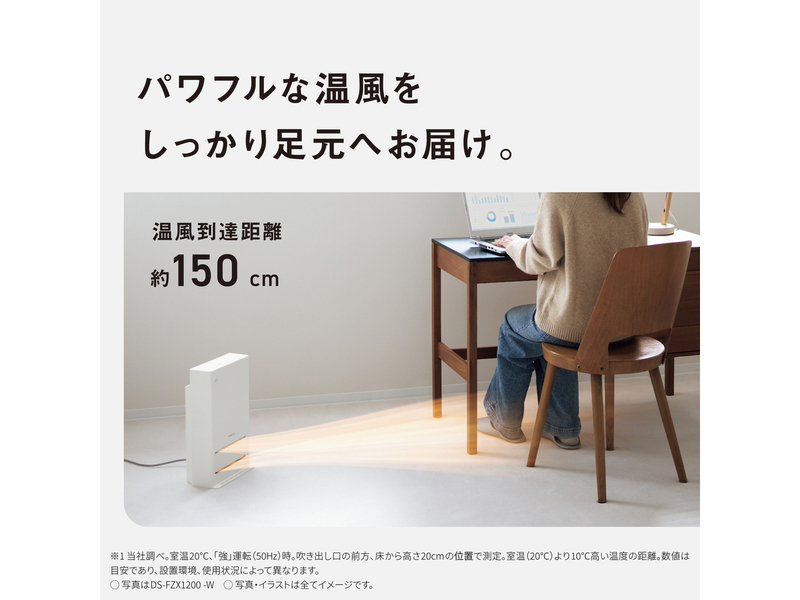 セラミックファンヒーター （ホワイト）