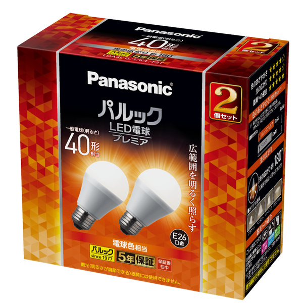 LED電球 プレミア 40W2P （電球色相当）