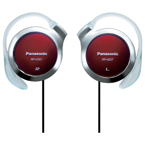 クリップ式ステレオヘッドホン （レッド）