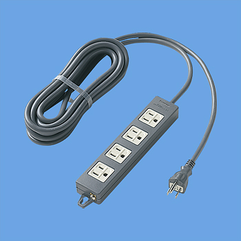 OAタップ(接地15A形)(4コ口・ブラック)(5mコード付)(マグネット付)