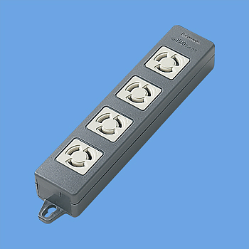 OAタップ(接地15A引掛形)(4コ口・ブラック)(マグネット付)・適用コード3心ビニルキャブタイヤ丸形コード(VCTF)2.0m平方メートル