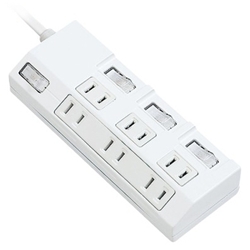 ザ・タップマルチシリーズ（6コ口）（3m）（ホワイト）