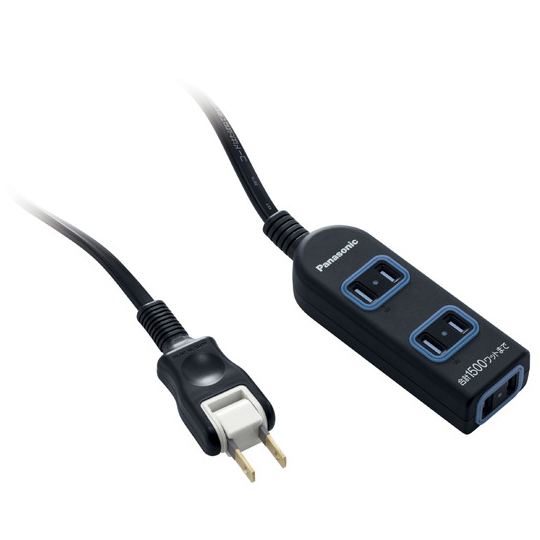 ザ・タップF ジャストフィット（3コ口）（スナップキャップ・30cmコード付）（タイプX）（ブラック）