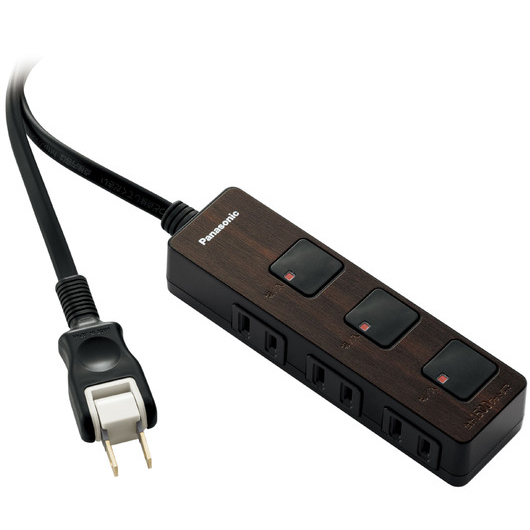 ザ・タップF プレミアム（3コ口）（スナップキャップ・2mコード付）（タイプZ）（ダークウッド）