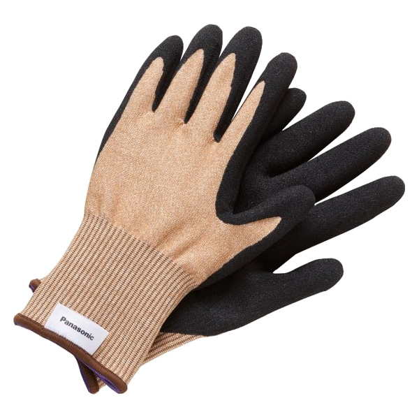 【ストロングンテ】タングステン耐切創手袋（家庭用） 耐切創レベルD（手のひら発泡ゴムコート） ベージュ LLサイズ