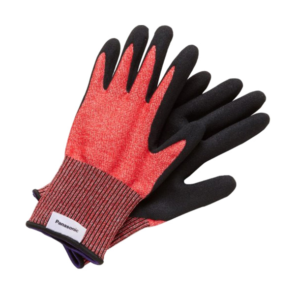 【ストロングンテ】タングステン耐切創手袋（家庭用） 耐切創レベルD（手のひら発泡ゴムコート） レッド LLサイズ
