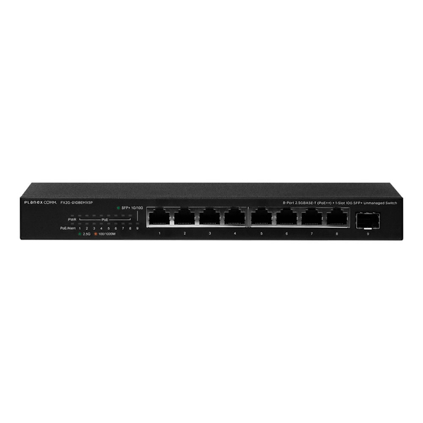 8ポート 2.5GBASE-T (PoE++) + 1スロット 10G SFP+ アンマネージドスイッチ