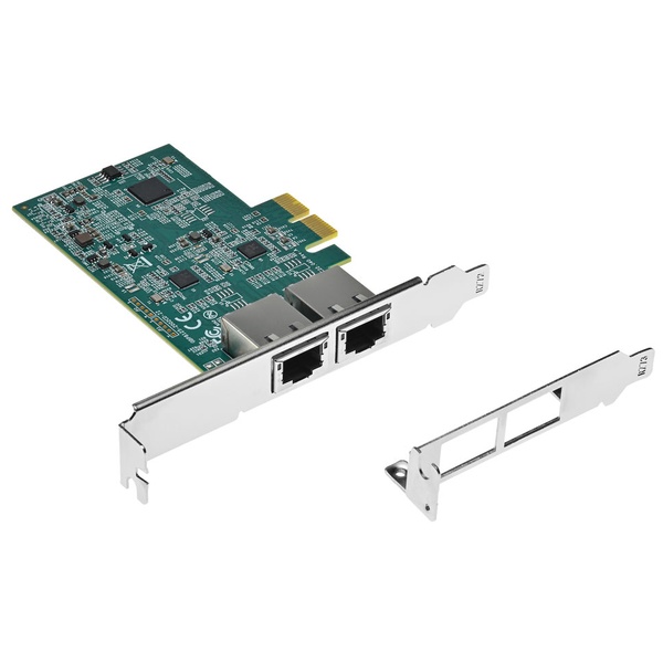 PCIeバス対応2.5GBASE-T 2ポート LANアダプター
