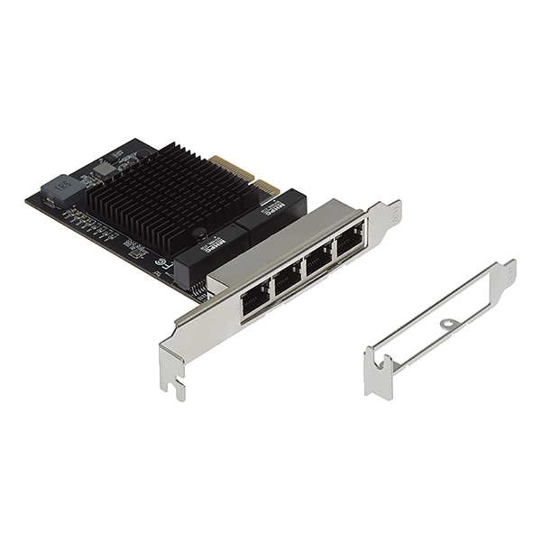 PCIeバス対応 2.5GBASE-T 4ポート LANアダプター