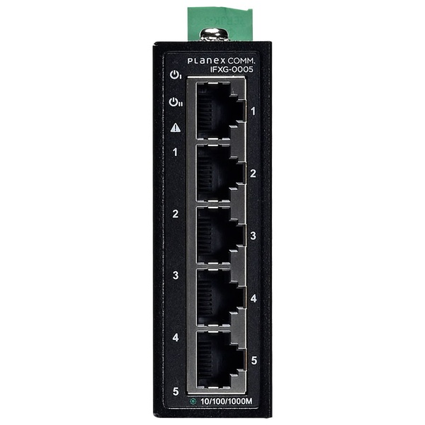 5ポート 1000BASE-T 産業用アンマネージドスイッチ