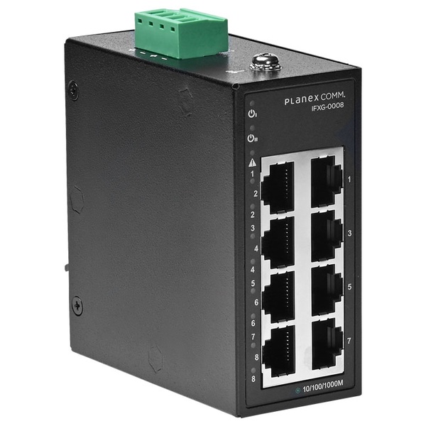 8ポート 1000BASE-T 産業用アンマネージドスイッチ