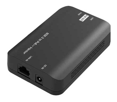 90W出力対応PoEインジェクター （ブラック）