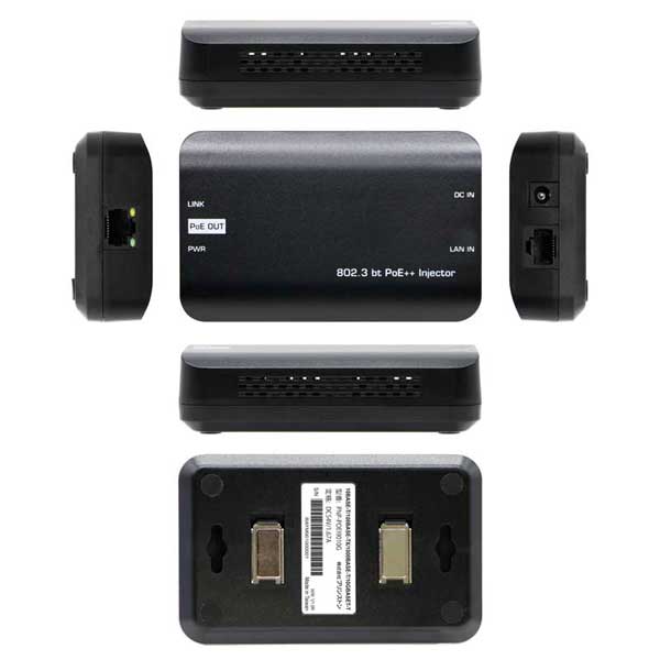90W出力対応PoEインジェクター （ブラック）