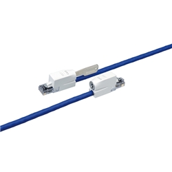 CAT6対応 鍵付きLANケーブル 3m （ブルー）