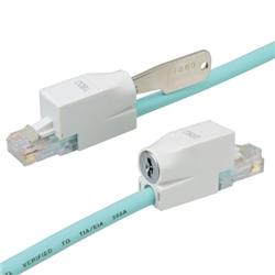 鍵付LANケーブル(3m) グリーン