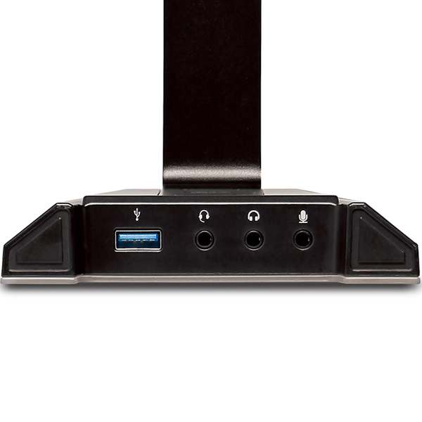 バーチャル7.1オーディオアダプター機能付 ヘッドセットスタンド