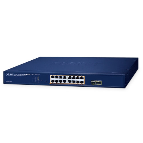 16ポート 10/100/1000T 802.3at PoE + 2ポート 1000X SFP Web スマートイーサネットスイッチ