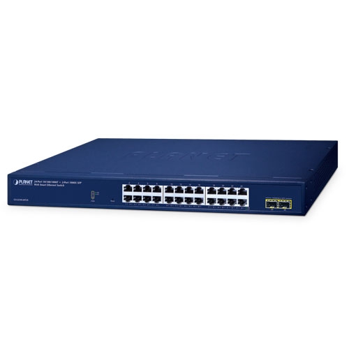 24ポート 10/100/1000T + 2ポート 1000X SFP Web スマートイーサネットスイッチ