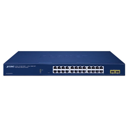 24ポート 10/100/1000T + 2ポート 1000X SFP Web スマートイーサネットスイッチ