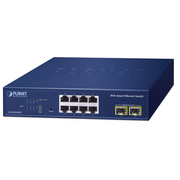 8ポート1000T + 2ポート1000X SFP Webスマートイーサネットスイッチ