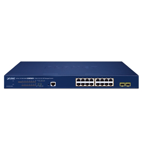 16ポート 10/100/1000T 802.3at PoE + 2ポート 1G/2.5G SFPマネージドスイッチ
