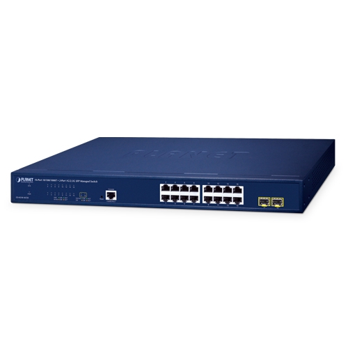 16ポート 10/100/1000T + 2ポート 1G/2.5G SFP マネージドイーサネットスイッチ