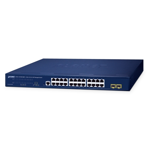 24ポート 10/100/1000T + 2ポート 1G/2.5G SFP マネージドイーサネットスイッチ