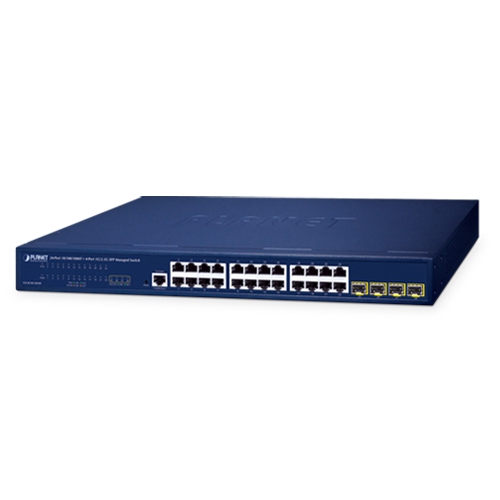 24ポート 10/100/1000T + 4ポート 1G/2.5G SFP マネージドギガビットスイッチ