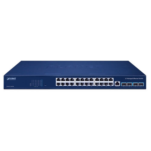 L3 24ポート 10/100/1000T + 4ポート 10G SFP+ マネージドイーサネットスイッチ