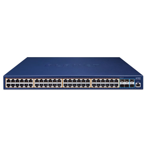 L3 48ポート 10/100/1000T 802.3at PoE + 6ポート 10G SFP+ マネージドイーサネットスイッチ