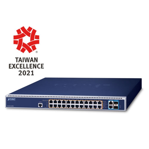 L3 24ポート 10/100/1000T 802.3bt PoE + 2ポート 10GBASE-T + 2ポート 10G SFP+ マネージドスイッチ(デュアルモジュラー電源スロット付き)
