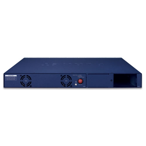 L3 24ポート 10/100/1000T 802.3bt PoE + 2ポート 10GBASE-T + 2ポート 10G SFP+ マネージドスイッチ(デュアルモジュラー電源スロット付き)