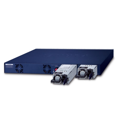 L3 24ポート 10/100/1000T 802.3bt PoE + 2ポート 10GBASE-T + 2ポート 10G SFP+ マネージドスイッチ(デュアルモジュラー電源スロット付き)