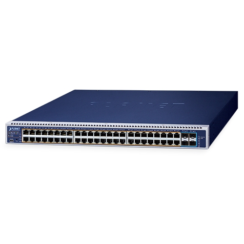 L3 48ポート 10/100/1000T 802.3bt PoE + 4ポート 10G SFP+ マネージドスイッチ(デュアルモジュラー電源スロット付き)