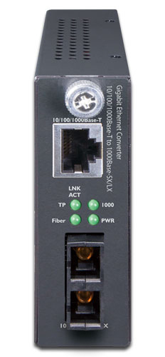 10/100/1000BASE-T から 1000BASE-SX スマートギガビットメディアコンバーター -220/550m