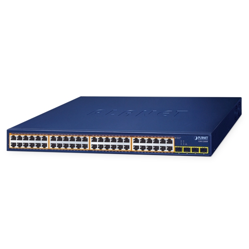 48ポート 10/100/1000T 802.3at PoE + 4ポート 1000X SFP ギガビットイーサネットスイッチ