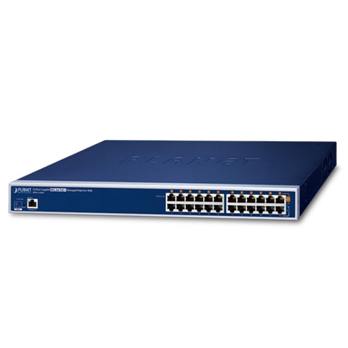 12ポート ギガビット IEEE 802.3at PoE+ マネージドインジェクタハブ