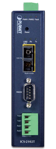 IP30 産業用1ポート RS232/RS422/RS485 シリアルデバイスサーバー(-40～75℃)
