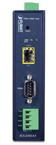 産業用1ポート RS232/422/485 シリアルデバイスサーバー(-40～75℃)