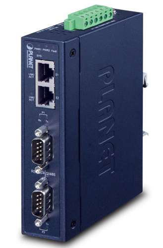 産業用 2ポートRS232/RS422/RS485 シリアルデバイスサーバ